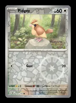 SV03: Obsidian Flames Pokemon TCG Pidgey Common Reverse Holo - Image 1