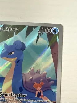 Pokemon Misty's Lapras Destined Rivals # 194/182 Illustration Rare Holo Full Art - Image 3