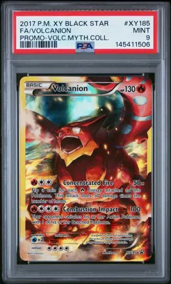 2017 Pokemon XY Black Star Promo Mythical Collection Volcanion #XY185 PSA 9 - Image 1