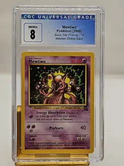 Pokemon Mewtwo #14 Black Star Promo 2000 CGC 8 Nm/Mint - Image 1