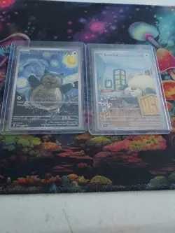 Pokemon Snorlax Starry Night Van Gogh ACG Art Black Star NM - Image 1
