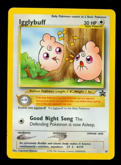 Pokemon IGGLYBUFF 36 - PROMO - HEAVY PLAY - Image 1