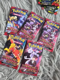 Pokemon TCG Destined Rivals Booster Packs X5 - Image 1