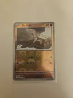 Pokemon Timburr Sv: Black Bolt Master Ball Pattern Holo 047/086 English - Image 1