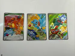 Pokemon First Partner Illustration Collection Series 1 Kanto Starter Set GEN 1 - Image 1