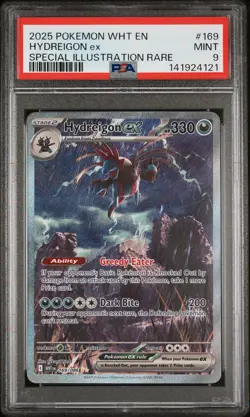 Hydreigon EX 169/086 Special Illustration Rare White Flare Pokemon English PSA 9 - Image 1