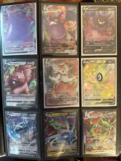 199 Pokemon Card Lot V or higher. No doubles. NM-M, W/ Binder - Image 4