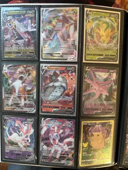 199 Pokemon Card Lot V or higher. No doubles. NM-M, W/ Binder - Image 5