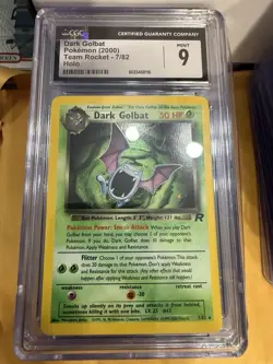 2000 Pokemon Dark Golbat 7/82 Team Rocket Holo PSA Mint 9 Wizards Of The Coast - Image 1