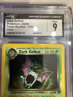 2000 Pokemon Dark Golbat 7/82 Team Rocket Holo PSA Mint 9 Wizards Of The Coast - Image 2