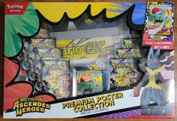 Pokemon Trading Acended Hreos Premium Poster Collection Lucarrio Factory Seal - Image 1