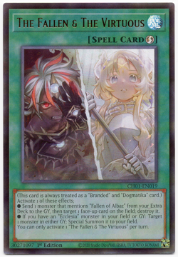 The Fallen & The Virtuous CH01-EN019 Ultra Rare NM Yu-Gi-Oh! TCG #2 - Image 1