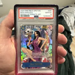 PSA 10 Boa Hancock English Manga Alt Art OP07-051 One Piece TCG - Image 1