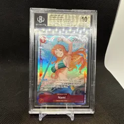 One piece TCG Nami (Parallel) - Romance Dawn (OP01) - BGS 10 Pristine - Image 1