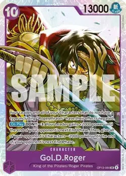 One Piece - Gol.D.Roger - English - OP13-064 - SR - NM - Image 1