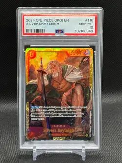 One Piece OP06-118 Two legends Silvers Rayleigh Secret Rare PSA 10 - Image 1