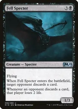 Fell Specter 1x FOIL M19 MTG Core Set 2019 Uncommon MINT black - Image 1