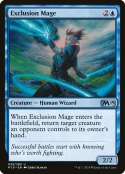 Exclusion Mage 2x FOIL M19 MTG Core Set 2019 Uncommon MINT blue - Image 1