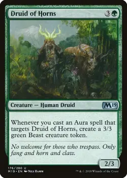 Druid of Horns 2x FOIL M19 MTG Core Set 2019 Uncommon MINT green - Image 1