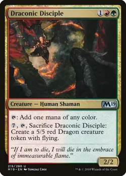 Draconic Disciple 2x FOIL M19 MTG Core Set 2019 Uncommon MINT red green - Image 1