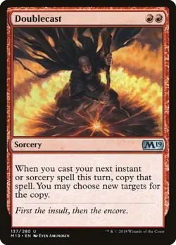 Doublecast 2x FOIL M19 MTG Core Set 2019 Uncommon MINT red - Image 1