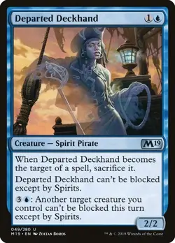 Departed Deckhand 2x FOIL M19 MTG Core Set 2019 Uncommon MINT blue - Image 1