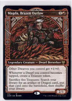 Magda, Brazen Outlaw NM* SHOWCASE Kaldheim ENGLISH 312 mtg -UnltdCards - Image 1
