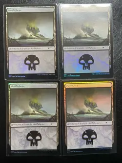 MTG Phyrexian Swamp FOIL Japanese Basic Land Set of 4 Jump Start Card - Image 1