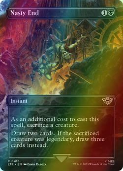 Nasty End SCENE BORDERLESS FOIL, The Lord of the Rings, MTG LTR NM/M - Image 1