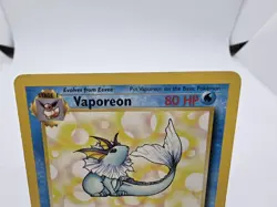 Vaporeon 28/64 1st Edition Jungle Set Pokemon TCG 1999 Kagemaru Himeno MP - Image 2