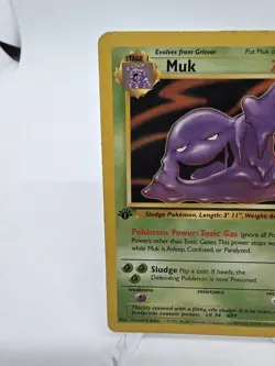 Muk 28/62 1st Edition Fossil Set Pokemon TCG 1999 Rare Regular MP - Image 3