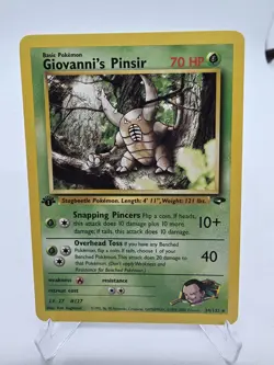 Giovanni's Pinsir 24/132 1st Edition Gym Challenge Pokemon TCG 2000 Regular LP - Image 1