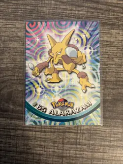 TOPPS Pokemon #65 Alakazam LP+ Pink Logo - Image 1