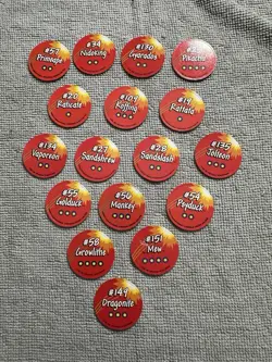 Lot of *17* 1998 POKEMON POGS Pikachu Mew Dragonite Gyarados + Case Palkia Pink - Image 3