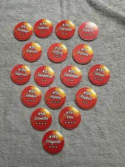 Lot of *17* 1998 POKEMON POGS Pikachu Mew Dragonite Gyarados + Case Palkia Pink - Image 4