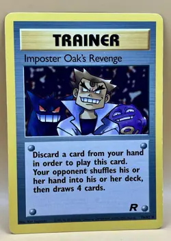 Imposter Oak’s Revenge 76/82 – Team Rocket - LP - WOTC 2000 Vintage Pokemon TCG - Image 1