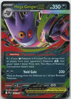 Mega Gengar ex 056/094 Double Rare Phantasmal Flames Pokemon NM/M - Image 1