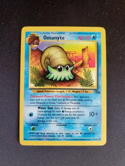 2000 Vintage Pokemon WOTC Fossil Unlimited Omanyte #52/62 - FREE SHIPPING - LP - Image 1