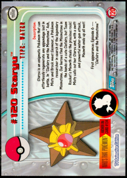 2000 Topps Pokemon TV Animation Edition Series 3 Holo Foil #120 Staryu - Image 2