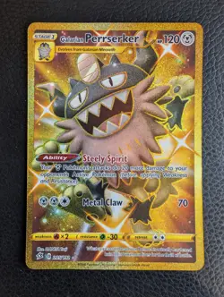 Galarian Perrserker - 205/192 Rebel Clash (Pokemon) Golden Hyper Rare - Image 1