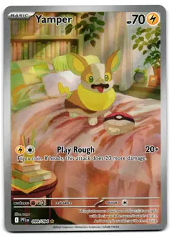 Yamper 099/094 - 🌊 Phantasmal Flames Illustration Rare Pokemon TCG 🖤 - NM - Image 1