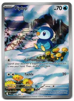 Piplup 098/094 - 🌊 Phantasmal Flames Illustration Rare Pokemon TCG 🖤 - NM - Image 1
