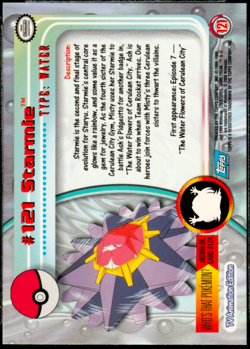 2000 Topps Pokemon TV Animation Edition Series 3 Holo Foil #121 Starmie - Image 2