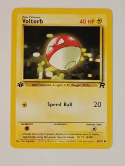Voltorb -1st Edition- TEAM ROCKET Regular Common Pokemon PKMN 69 LP - Image 1