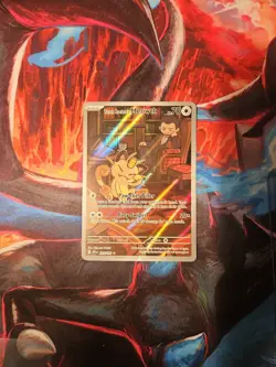 Pokemon Team Rockets Meowth 203/182 Destined Rivals NM - Image 1