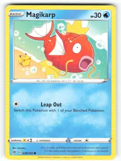 Magikarp 039/192 Common Rebel Clash Pokemon Near Mint - Image 1