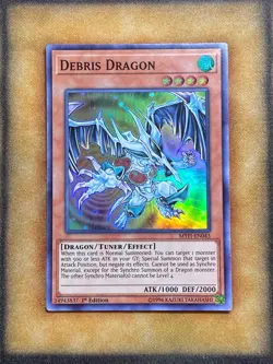Yugioh Debris Dragon MYFI-EN043 Super Rare 1st Ed LP - Image 1