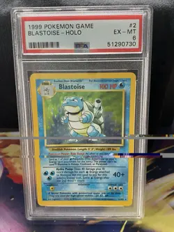 Pokemon TCG Blastoise Holo Unlimited Rare Card Base Set 2/102 PSA 6 - Image 1