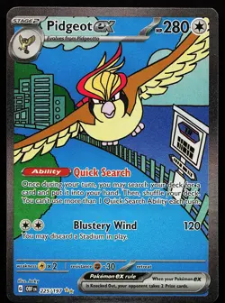 Pidgeot ex 225/197 Special Illustration Rare Obsidian Flames Pokemon Card - Image 1