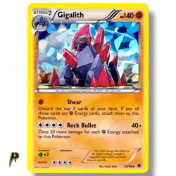Gigalith 53/98 - 2011 Emerging Powers Cracked Ice Holo Pokemon Card NM - Image 1